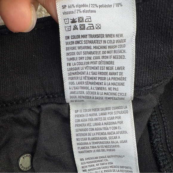 American Eagle High-Rise Flare Jeans Black Womens Size 24 - Picture 11 of 13